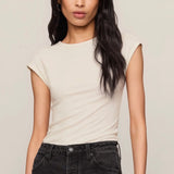 SOFT TRACE SECOND SKIN TOP - Cloud-Casual Tops- Hometown Style HTS, women's in store and online boutique located in Ingersoll, Ontario