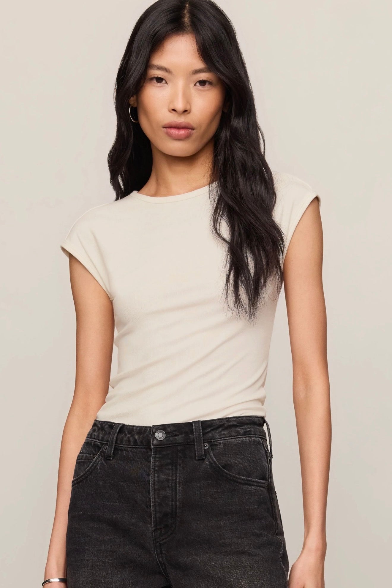 SOFT TRACE SECOND SKIN TOP - Cloud-Casual Tops- Hometown Style HTS, women's in store and online boutique located in Ingersoll, Ontario