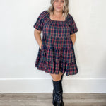 Holiday Dress - Navy-Special Occasion Dresses- Hometown Style HTS, women's in store and online boutique located in Ingersoll, Ontario