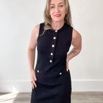 Sleeveless Knit Dress - Black-dress- Hometown Style HTS, women's in store and online boutique located in Ingersoll, Ontario