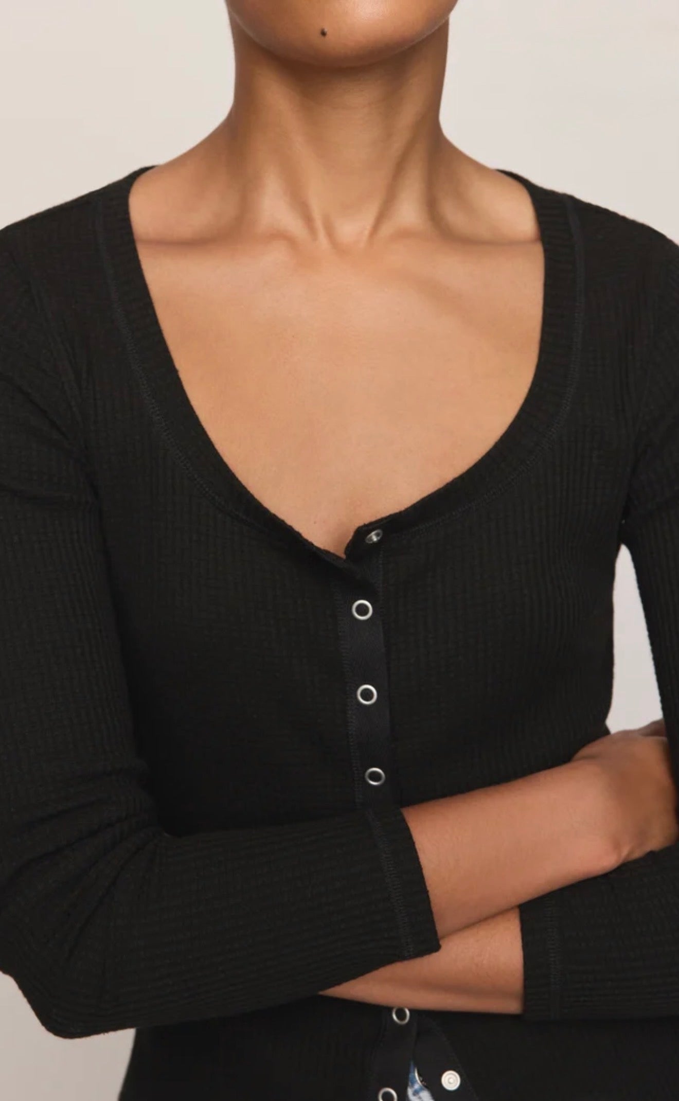 ALBANY WAFFLE BUTTON UP TOP-Casual Tops- Hometown Style HTS, women's in store and online boutique located in Ingersoll, Ontario