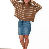 Relaxed Crop Sweater - Camel-sweater- Hometown Style HTS, women's in store and online boutique located in Ingersoll, Ontario