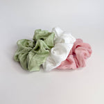Spring Satin Scrunchies (Set of 3)-hair accessories- Hometown Style HTS, women's in store and online boutique located in Ingersoll, Ontario