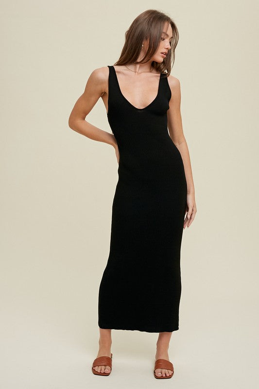 Ribbed Knit Maxi - Black- Hometown Style HTS, women's in store and online boutique located in Ingersoll, Ontario