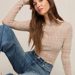 AVERY SWEATER TOP - Cream-Blouses- Hometown Style HTS, women's in store and online boutique located in Ingersoll, Ontario