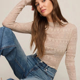 AVERY SWEATER TOP - Cream-Blouses- Hometown Style HTS, women's in store and online boutique located in Ingersoll, Ontario