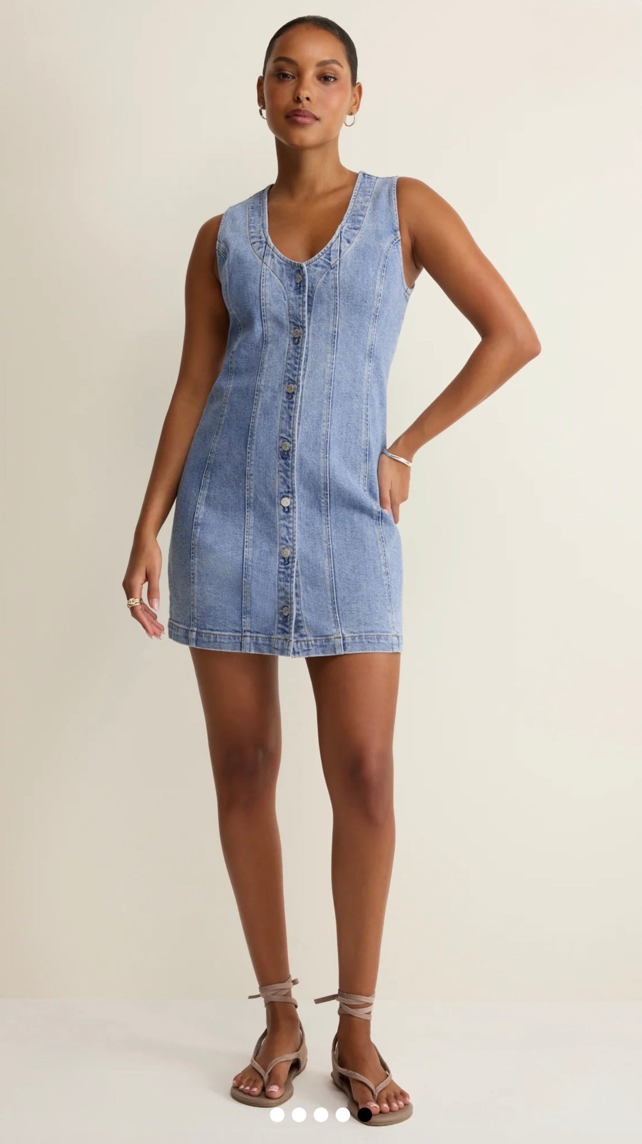 JOLIE DENIM SEAMED MINI DRESS-Casual Dresses- Hometown Style HTS, women's in store and online boutique located in Ingersoll, Ontario