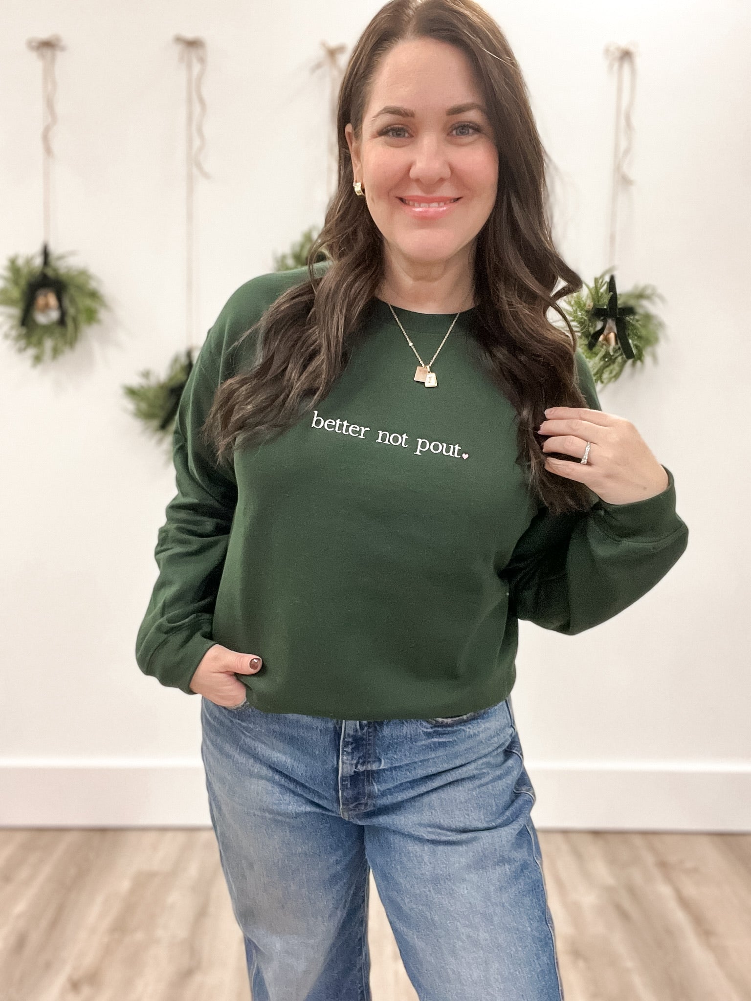 Better not pout - green-Casual Tops- Hometown Style HTS, women's in store and online boutique located in Ingersoll, Ontario