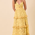 Lace Maxi - Yellow-dresses- Hometown Style HTS, women's in store and online boutique located in Ingersoll, Ontario
