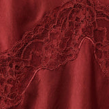 BRUNA LACE INSET MIDI DRESS - Velvet Rouge