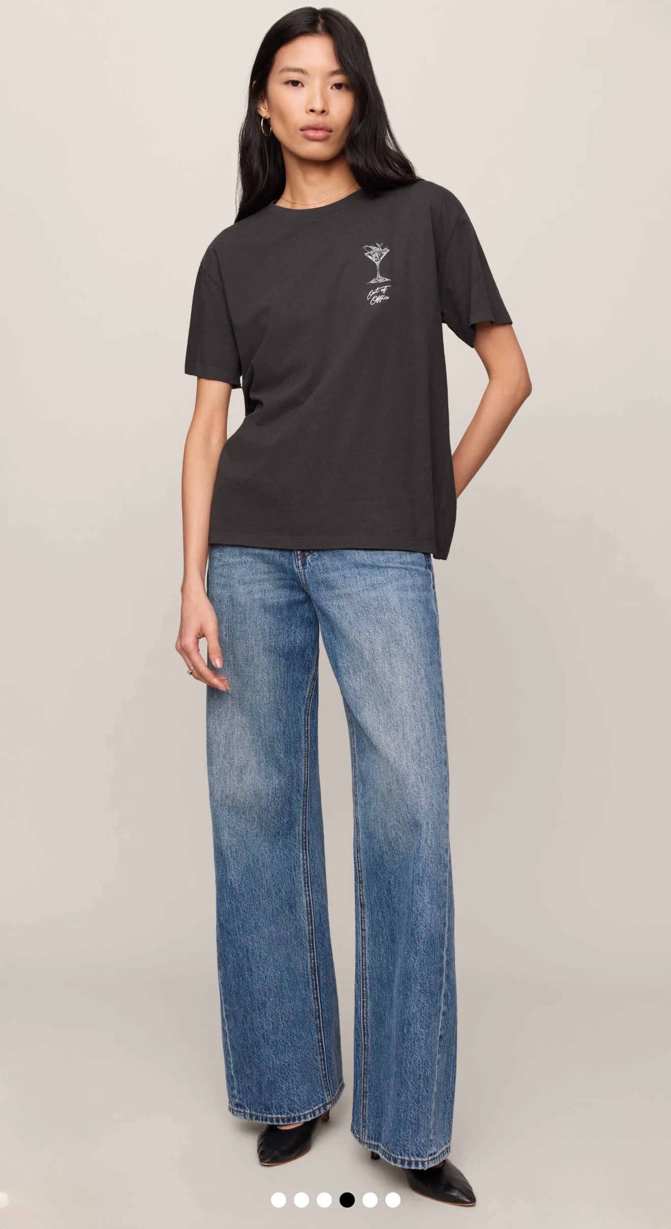 MARTINI BOYFRIEND TEE - Black Sand-Casual Tops- Hometown Style HTS, women's in store and online boutique located in Ingersoll, Ontario