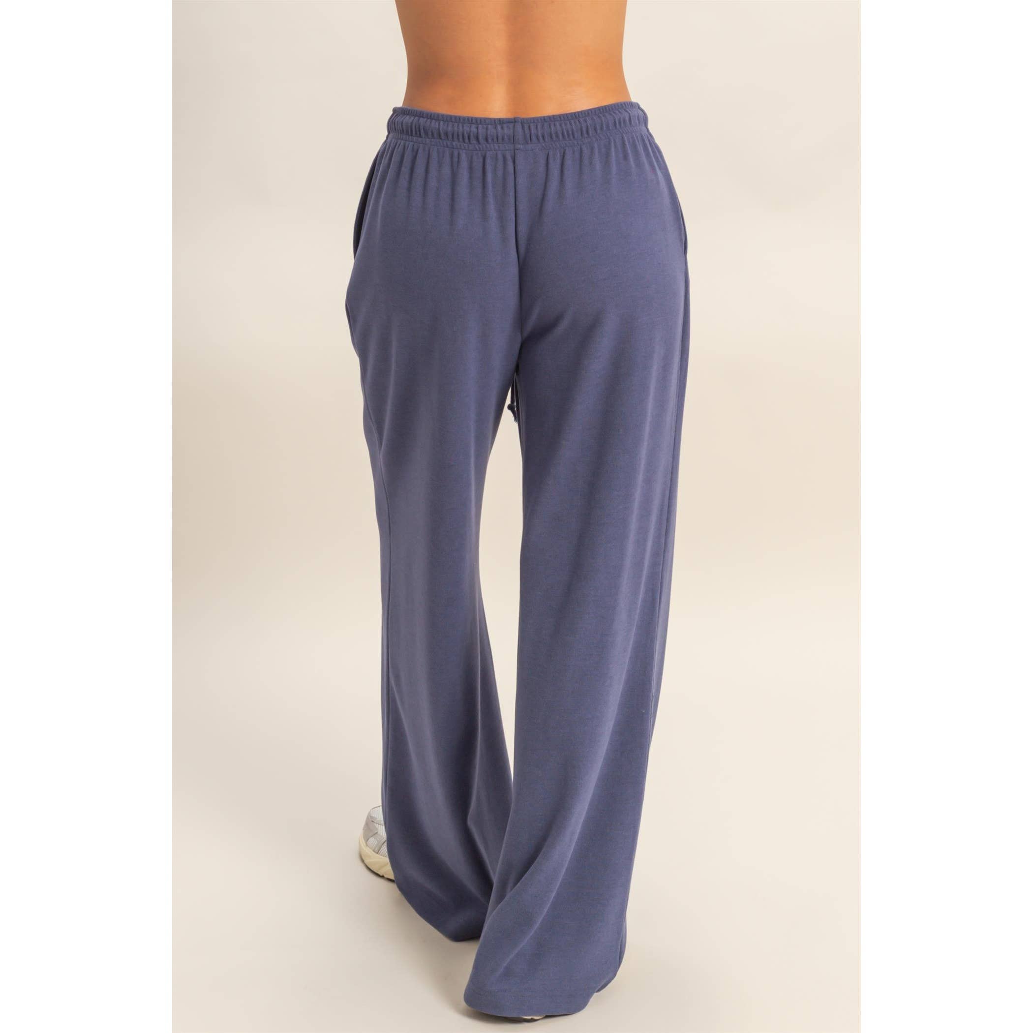 Wide Leg Jogger Pant - Indigo Blue-Pants- Hometown Style HTS, women's in store and online boutique located in Ingersoll, Ontario