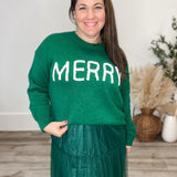 Merry Fluffy Patch Sweater - Green-sweater- Hometown Style HTS, women's in store and online boutique located in Ingersoll, Ontario