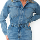 Utility Midi Dress - Denim-Dress- Hometown Style HTS, women's in store and online boutique located in Ingersoll, Ontario