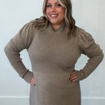 NONINA DRESS 2 - Caribou Melange-Casual Dresses- Hometown Style HTS, women's in store and online boutique located in Ingersoll, Ontario