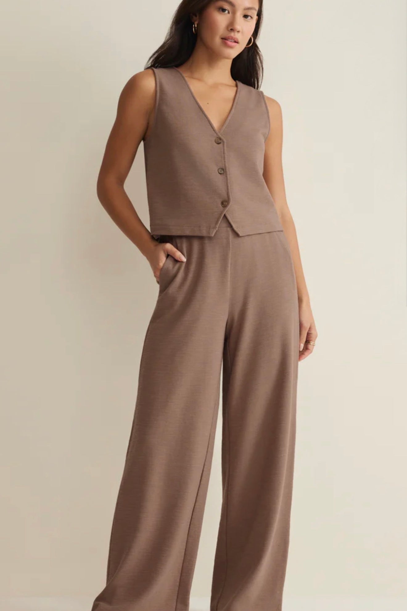 ANDRE WIDE LEG PANT - Milk Shake-Bottoms- Hometown Style HTS, women's in store and online boutique located in Ingersoll, Ontario