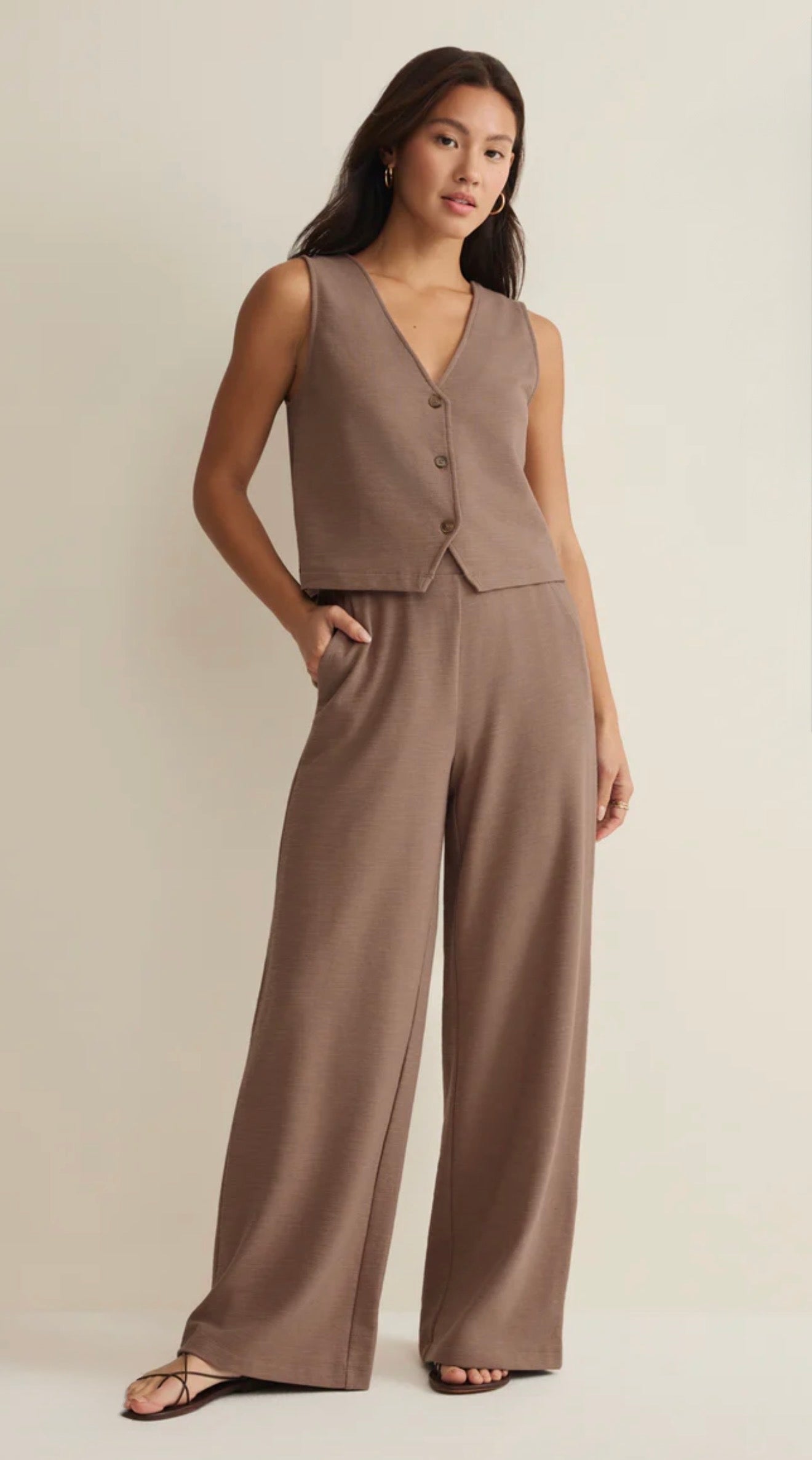 ANDRE WIDE LEG PANT - Milk Shake-Bottoms- Hometown Style HTS, women's in store and online boutique located in Ingersoll, Ontario