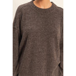 Relaxed Fit Sweater- Chestnut-sweater- Hometown Style HTS, women's in store and online boutique located in Ingersoll, Ontario