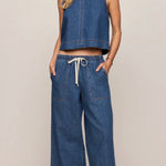 SUN SEEKER DENIM TANK-Casual Tops- Hometown Style HTS, women's in store and online boutique located in Ingersoll, Ontario