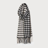 Houndstooth Pattern Scarf-Accessories- Hometown Style HTS, women's in store and online boutique located in Ingersoll, Ontario