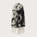 LARGE &WARM HEART PRINT SCARF WITH TASSELS-scarf- Hometown Style HTS, women's in store and online boutique located in Ingersoll, Ontario
