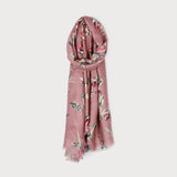 LIGHTWEIGHT FLOWER PRINT SCARF WITH A TOUCH OF LUREX-Accessories- Hometown Style HTS, women's in store and online boutique located in Ingersoll, Ontario
