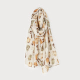 LIGHTWEIGHT SCARF WITH FUN CAT PRINT-Accessories- Hometown Style HTS, women's in store and online boutique located in Ingersoll, Ontario