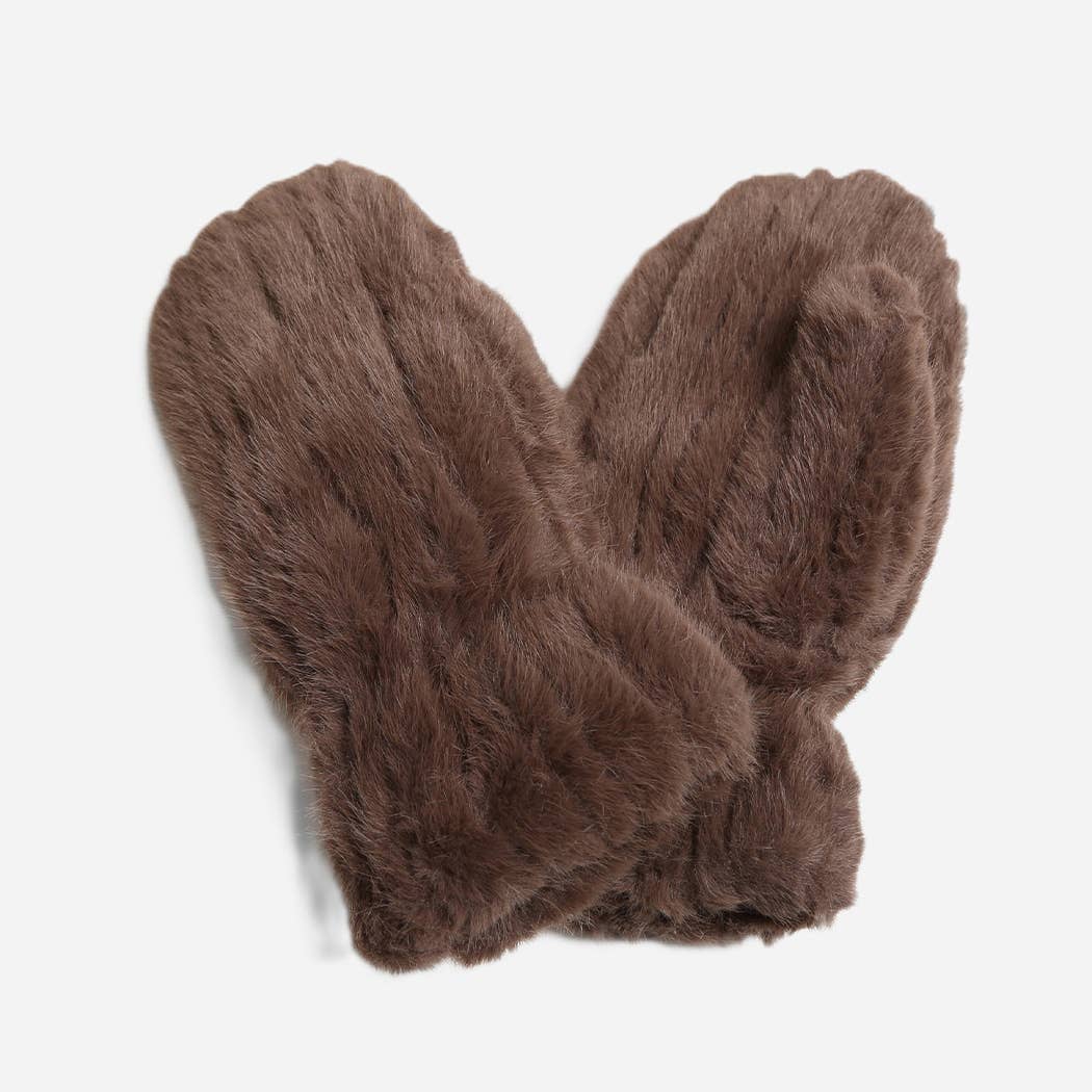 Faux Fur Mittens-Accessories- Hometown Style HTS, women's in store and online boutique located in Ingersoll, Ontario
