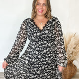 Floral Lace Maxi Dress - Black-dress- Hometown Style HTS, women's in store and online boutique located in Ingersoll, Ontario