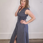 Skye Zip Front Dress - Navy-Casual Dresses- Hometown Style HTS, women's in store and online boutique located in Ingersoll, Ontario