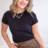 Modern Slub Tee - Black-tee- Hometown Style HTS, women's in store and online boutique located in Ingersoll, Ontario