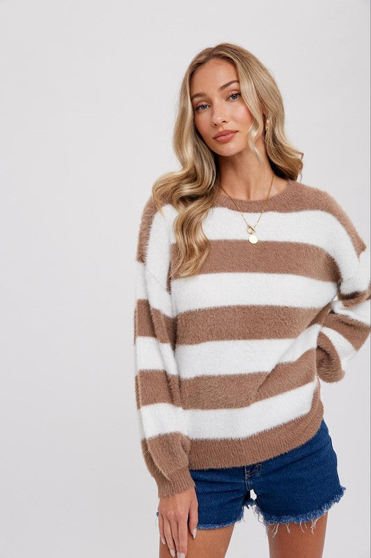 Stripe Pullover - Coco-Sweater- Hometown Style HTS, women's in store and online boutique located in Ingersoll, Ontario