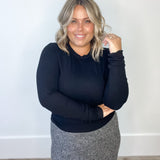 Ribbed Long Sleeve - Black- Hometown Style HTS, women's in store and online boutique located in Ingersoll, Ontario