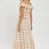 Gingham Ruffle Top-Tops- Hometown Style HTS, women's in store and online boutique located in Ingersoll, Ontario