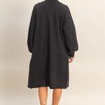 Longline Knit Open Cardigan - Black-Sweaters and Cardigans- Hometown Style HTS, women's in store and online boutique located in Ingersoll, Ontario