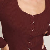 ALBANY WAFFLE BUTTON UP TOP-Casual Tops- Hometown Style HTS, women's in store and online boutique located in Ingersoll, Ontario
