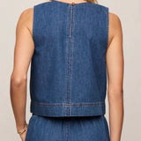 SUN SEEKER DENIM TANK-Casual Tops- Hometown Style HTS, women's in store and online boutique located in Ingersoll, Ontario