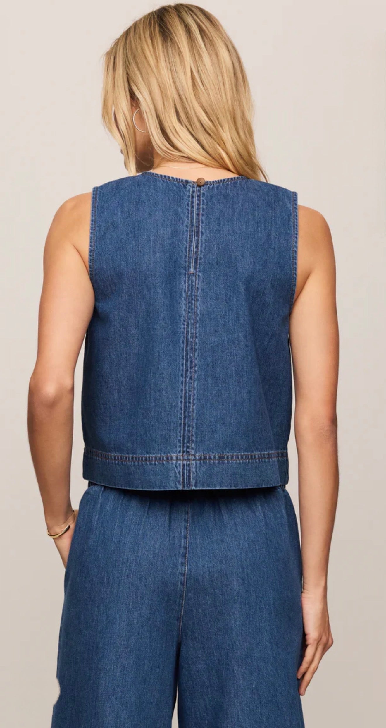 SUN SEEKER DENIM TANK-Casual Tops- Hometown Style HTS, women's in store and online boutique located in Ingersoll, Ontario