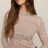AVERY SWEATER TOP - Cream-Blouses- Hometown Style HTS, women's in store and online boutique located in Ingersoll, Ontario