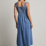 Denim Midi Dress-Casual Dresses- Hometown Style HTS, women's in store and online boutique located in Ingersoll, Ontario