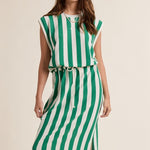 Striped Knit Midi Dress-Casual Dresses- Hometown Style HTS, women's in store and online boutique located in Ingersoll, Ontario