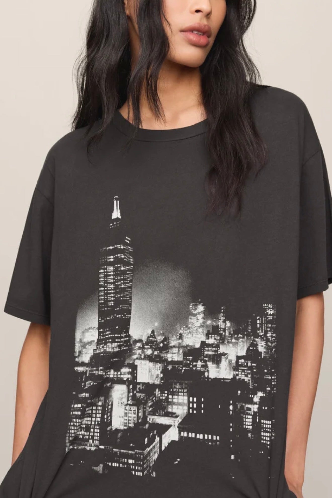 WISHES CITY TEE - Black Sand-Casual Tops- Hometown Style HTS, women's in store and online boutique located in Ingersoll, Ontario