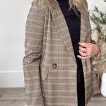 Plaid Blazer-Blazer- Hometown Style HTS, women's in store and online boutique located in Ingersoll, Ontario