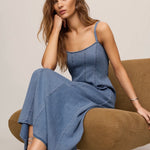 LEONORA INDIGO MIDI DRESS - Classic Indigo-Casual Dresses- Hometown Style HTS, women's in store and online boutique located in Ingersoll, Ontario