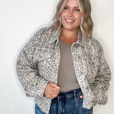 Muted Leopard Denim Jacket-Coat & Jackets- Hometown Style HTS, women's in store and online boutique located in Ingersoll, Ontario