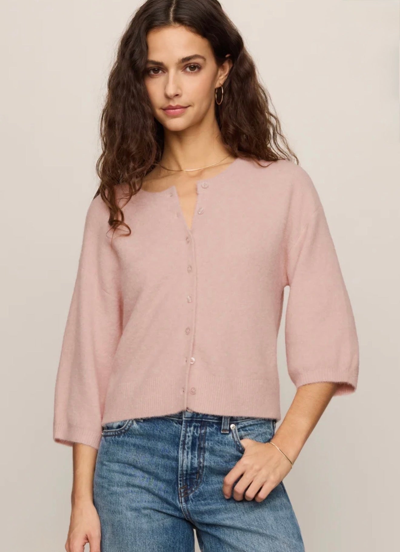 VALOR CARDIGAN- Soft Blush-Sweaters and Cardigans- Hometown Style HTS, women's in store and online boutique located in Ingersoll, Ontario