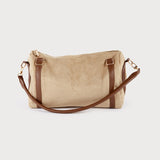 THE SUEDE TRAVEL BAG WITH TWO CONTRASTING STRAP OPTIONS-purse- Hometown Style HTS, women's in store and online boutique located in Ingersoll, Ontario