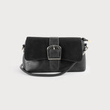 THE SMALL SHOULDER BAG IN MIXED FABRIC WITH LARGE BUCKLE WITH A SHORT STRAP