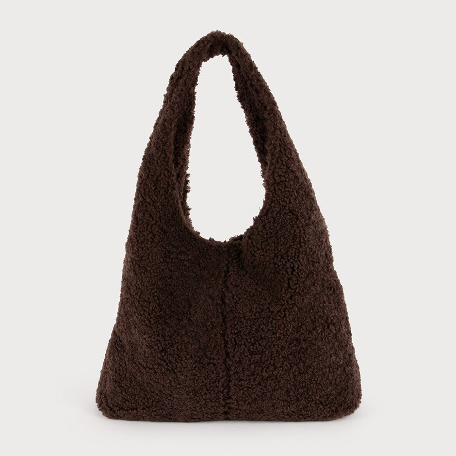 LARGE SHERPA BAG WITH ZIP CLOSURE REMOVABLE SHOULDER STRAP AND TWO LARGE HA-purse- Hometown Style HTS, women's in store and online boutique located in Ingersoll, Ontario