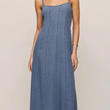 LEONORA INDIGO MIDI DRESS - Classic Indigo-Casual Dresses- Hometown Style HTS, women's in store and online boutique located in Ingersoll, Ontario